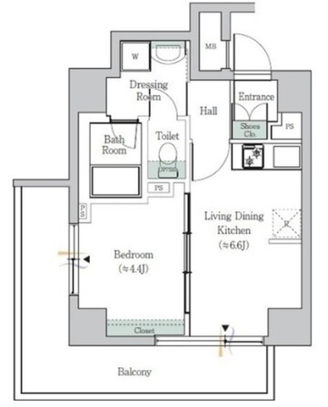 ONE ROOF FLAT TOGOSHIの物件間取画像